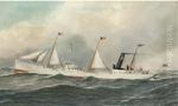 The German Tanker Helios At Sea, 1898 - view 1