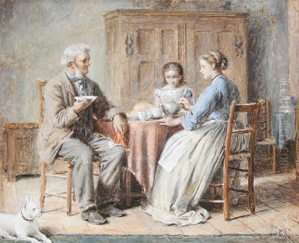 Tea Time - A Family Around A Kitchentable - view 1