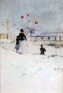 On the Beach by Theodore Roussel
