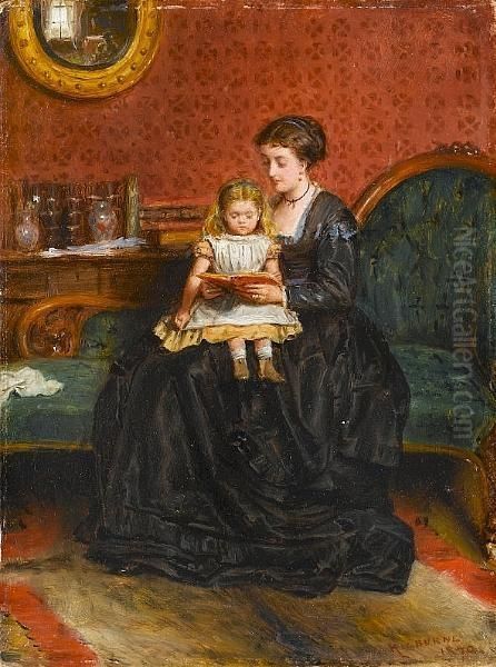 Mother And Child In An Interior - view 1