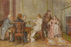 A Game Of Cards by George Goodwin Kilburne