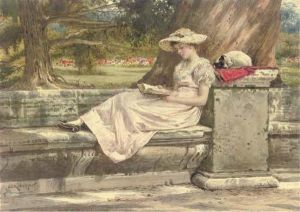 A Quiet Read In The Shade by George Goodwin Kilburne