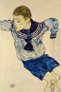 Boy In A Sailor Suit by Egon Schiele