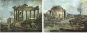 Figures Among Roman Ruins: A Pair Figures Among Roman Ruins: A Pair
