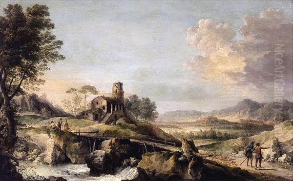 Pastoral Landscape With Figures - view 1