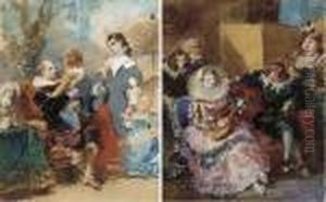 Le Concert; Et Le Retour Au Foyer by Eugene Louis Lami