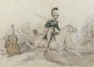 A Colonel On Horseback Leading His Soldiers A Colonel On Horseback Leading His Soldiers