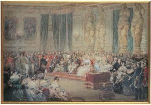 Reception Officielle Aux Tuileries Sous Le Second Empire by Eugene Louis Lami