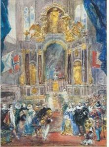Scene Historique Dans L'eglise Saint Remi De Dieppe Scene Historique Dans L'eglise Saint Remi De Dieppe