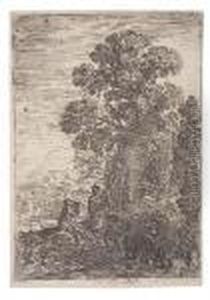 Le Patre Et La Bergere by Claude Lorrain (Claude Gellee)