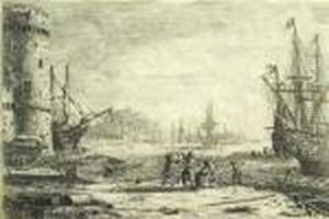 Le Pont De Mer A La Grosse Tour by Claude Lorrain (Claude Gellee)