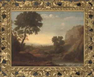 An Italianate River Landscape With Figures Resting by Claude Lorrain (Claude Gellee)