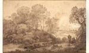 Paysage Classique Avec Mercure Et Battus by Claude Lorrain (Claude Gellee)