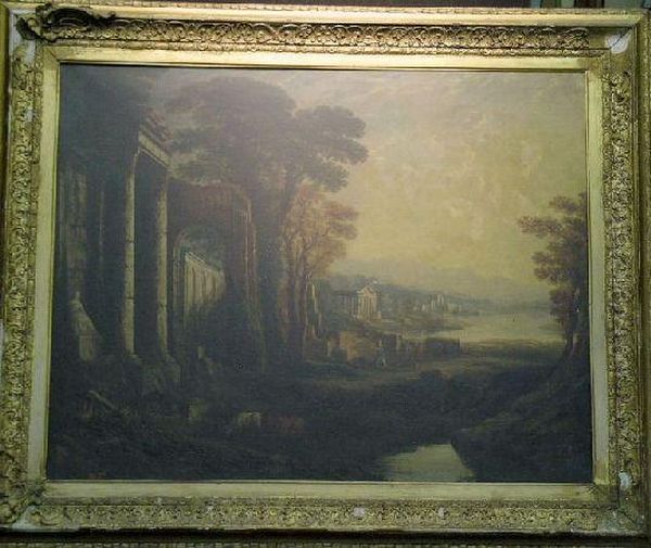 Extensive Landscape With Figures Amidst Ruins - view 1