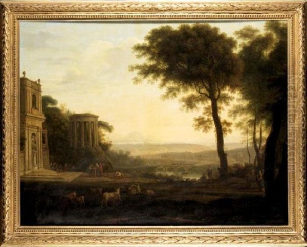 Landscape With The Father Of Psyche Sacrificing At The Milesian Temple Of Apollo - view 1