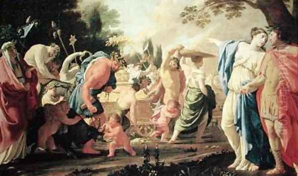 Poliphilus at the Triumph of Bacchus - view 1