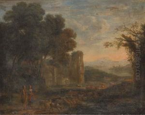 A Landscape With A Shepherd And Shepherdess With Their Flock