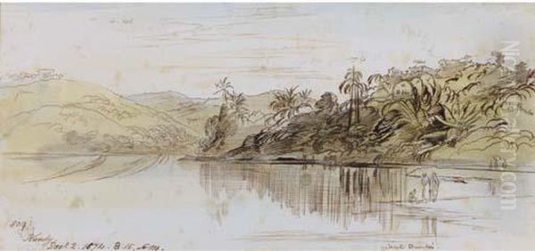 View Over The Lake, Kandy, Ceylon - view 1