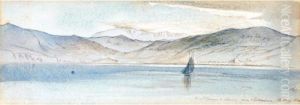St Erenzo And Lerici From Palmaria, Gulf Of Spezia by Edward Lear