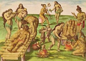 How the Indians Treat Their Sick by Jacques le Moyne de Morgues