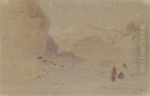 Thebes, Valley Of The Tombs Of The Kings by Edward Lear