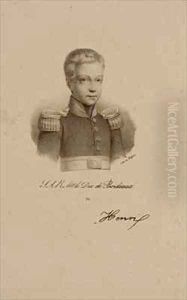 Henri Charles Ferdinand Marie Dieudonne de France 1820-83 Duc de Bordeaux Comte de Chambord by Francois Seraphin Delpech