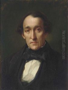 Portrait Of Dr Frederic Septimus Leighton, The Artist'sfather by Frederick Leighton