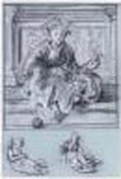 Study For 'weaving The Wreath' - view 1