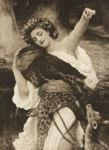 A Bacchante by Frederick Leighton