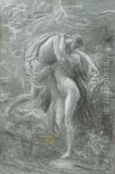 Study Of Figures Embracing - view 1