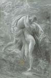 Study Of Figures Embracing by Frederick Leighton