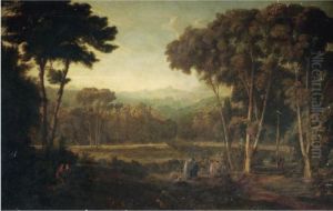 An Extensive Italianate Landscape by William Leighton Leitch