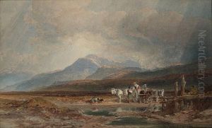 Peat Gatherers Near Loch Rannoch, Perthshire by William Leighton Leitch
