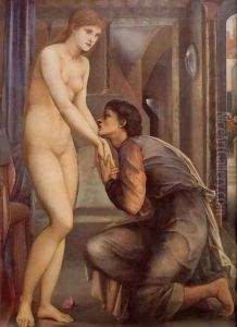 Pygmalion And The Image: IV The Soul Attains [detail] by Sir Edward Coley Burne-Jones