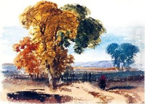 Moorland Landscape; Tree Study by William Leighton Leitch