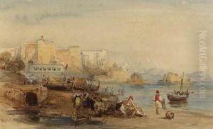 A Coastal Scene With Fisherfolk by William Leighton Leitch