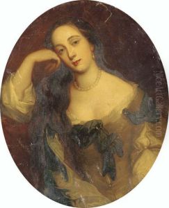 Portrait Of Barbara Villiers, Countess Of Castlemaine, In A White Dress by Sir Peter Lely