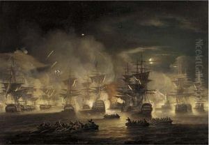 The Bombardment Of Algiers, 27 by Thomas Luny