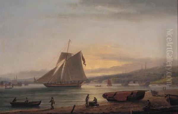 Teignmouth Harbour With A Cutter Heading Out To Sea - view 1