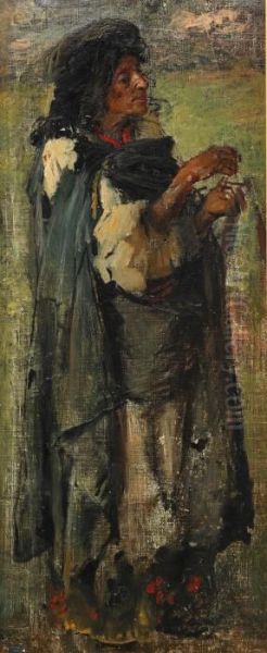 Study For The Fortune Teller by Konstantin Egorovich Egorovich Makovsky