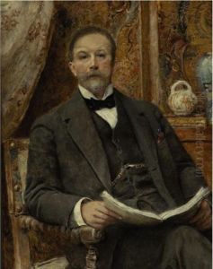 Portrait Of The Composer Caesar Cui by Konstantin Egorovich Egorovich Makovsky