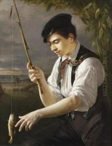 Anglergluck. by Konstantin Egorovich Egorovich Makovsky