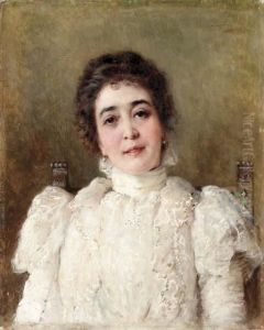 Portrait Of Tzaigane Raisova by Konstantin Egorovich Egorovich Makovsky