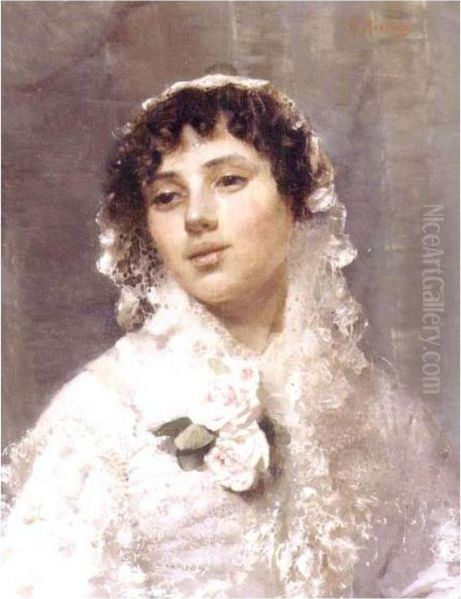 Portrait Of A Woman In Lace - view 1