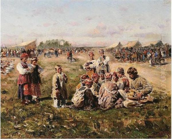 Musicians At A Country Fair - view 1