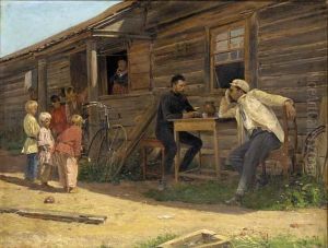 The Bicycle by Vladimir Egorovic Makovsky