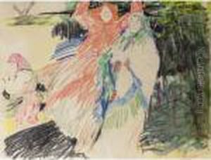 Russian Peasant Women In The Fields by Philippe Andreevitch Maliavine
