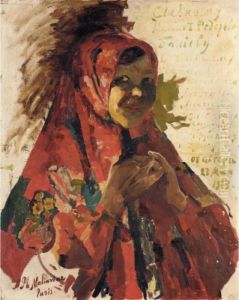 Russian Baba In Red by Philippe Andreevitch Maliavine