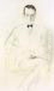 Portrait, Believed To Be Of Composer S. Rakhmaninov by Philippe Andreevitch Maliavine
