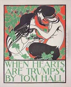 Reproduction of a poster advertising 'When Hearts are Trumps' by William Bradley